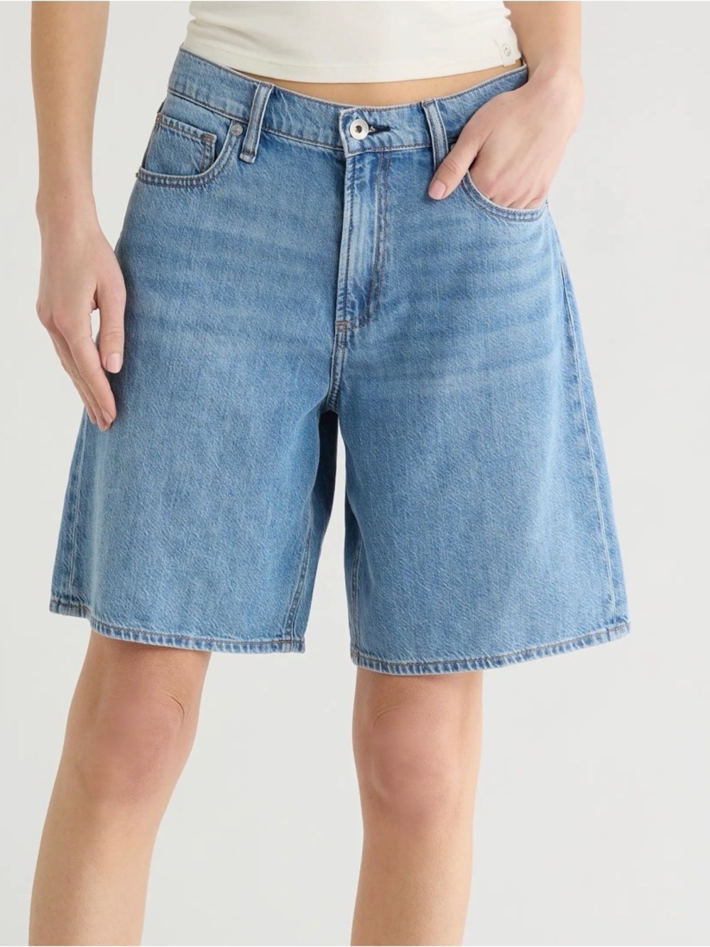 rag & bone Cynthia Mid-Rise Bermuda Jean shorts SZ 26